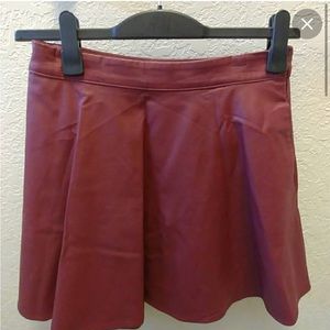 Abercrombie and Fitch red leather skirt
